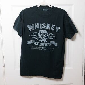 Chris Stapleton Shirt Adult M Black I Drink Whiskey And You Country Music